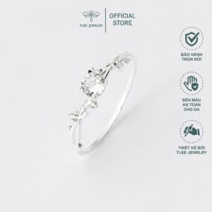 Nhẫn Bạc Nữ TLEE Ổ Đá