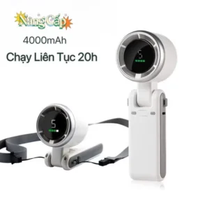 Quạt Cầm Tay Turbo Tích Điện N607 – Gió Mạnh 7W, 5 Cấp Độ