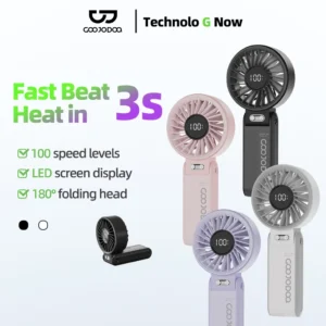 Quạt Gấp 180° GOOJODOQ Siêu Gió – 100 Cấp Độ